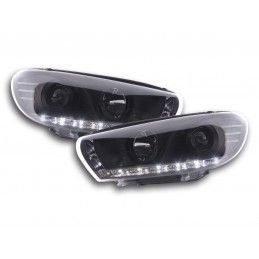 Phare Daylight LED DRL look VW Scirocco 3 Type 13 08- noir, Nouveaux produits fk