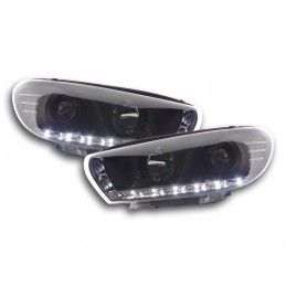 Phare Daylight LED DRL look VW Scirocco 3 Type 13 08- noir, Nouveaux produits fk