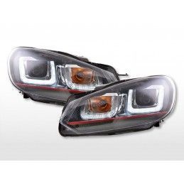 Phare Daylight LED feux de jour VW Golf 6 08-12 noir, Eclairage Volkswagen