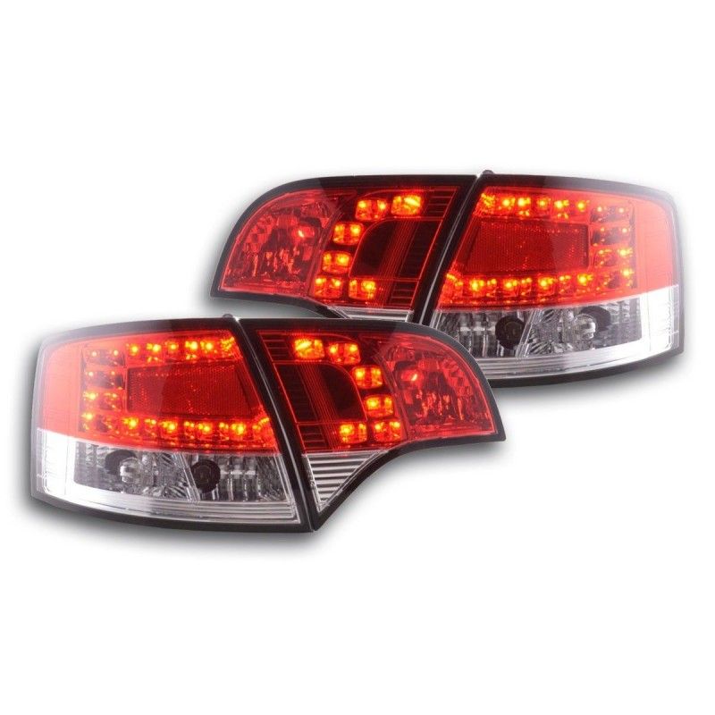 Kit feux arrières à LED Audi A4 Avant type 8E 04-08 rouge / clair, Eclairage Audi