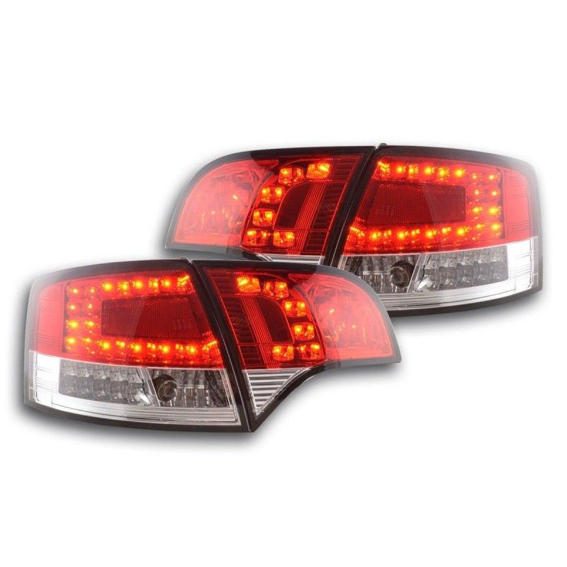 Kit feux arrières à LED Audi A4 Avant type 8E 04-08 rouge / clair, Eclairage Audi