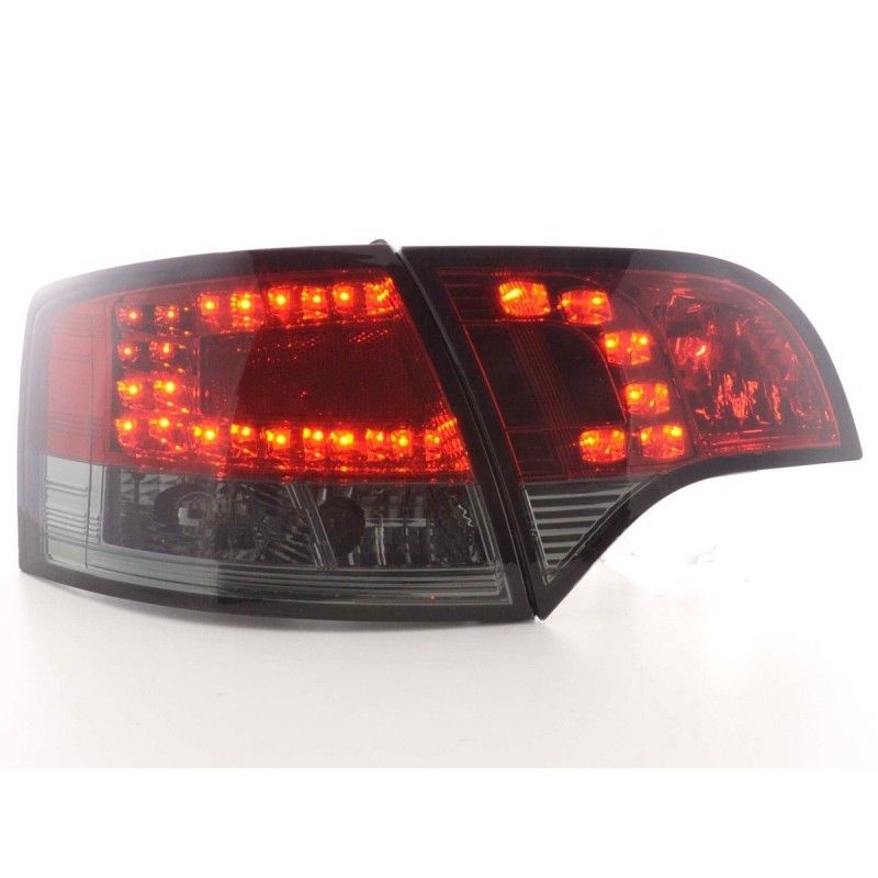 Kit feux arrières à LED Audi A4 Avant type 8E 04-08 rouge / noir, Eclairage Audi