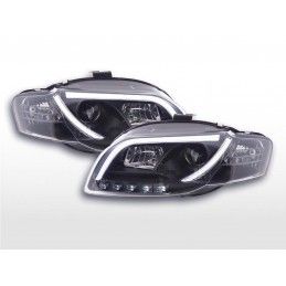 Phare Daylight LED DRL look Audi A4 type 8E 04-08 noir, Eclairage Audi