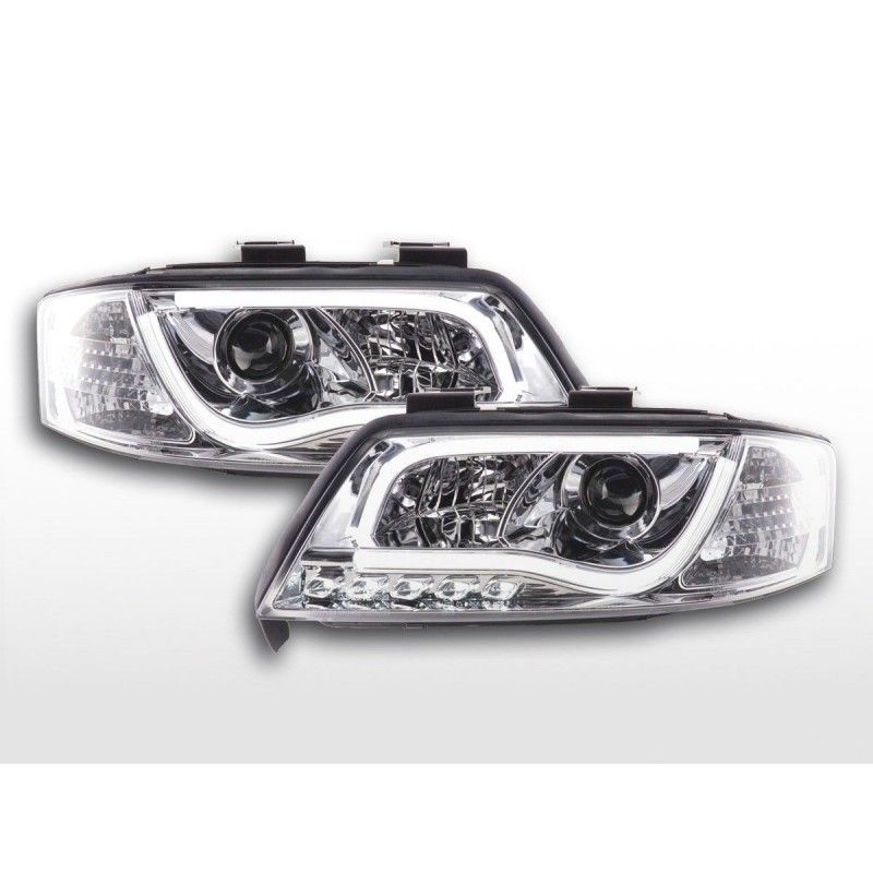 Phare Daylight LED DRL look Audi A6 type 4B 97-01 chrome, Eclairage Audi