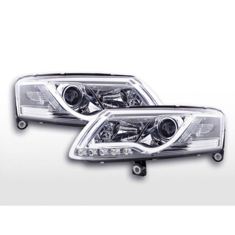 Phare Daylight LED DRL look Audi A6 type 4F 04-08 chrome, Eclairage Audi
