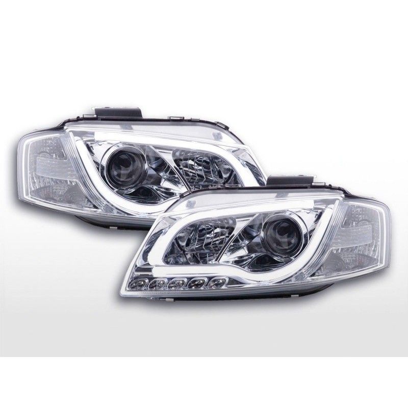 Phare Daylight LED DRL look Audi A3 type 8P / 8PA 03-08 chrome, Eclairage Audi