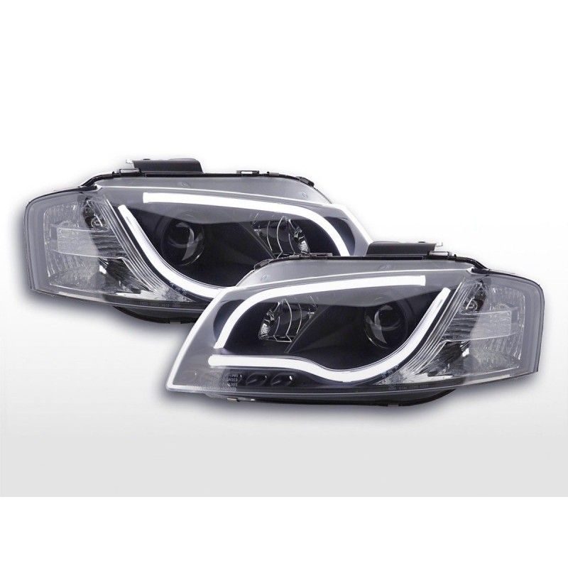 Phare Daylight LED DRL look Audi A3 type 8P / 8PA 03-08 noir, Eclairage Audi