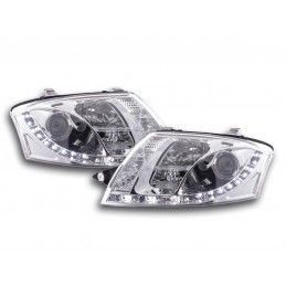 Phare Daylight LED DRL look Audi TT type 8N 99-06 chromé pour conduite à droite, Eclairage Audi