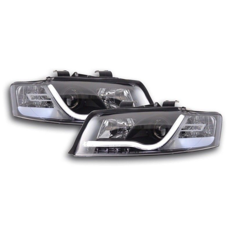 Phare Daylight LED look DRL Audi A4 type 8E 01-04 noir pour conduite à droite, Eclairage Audi