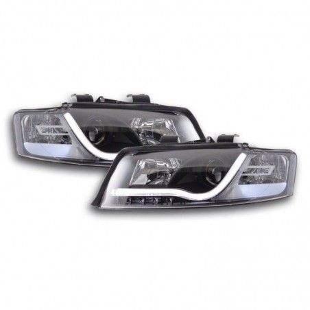 Phare Daylight LED look DRL Audi A4 type 8E 01-04 noir pour conduite à droite, Eclairage Audi