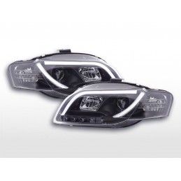 Phare Daylight à LED DRL look Audi A4 type 8E 04-08 noir pour conduite à droite, Eclairage Audi