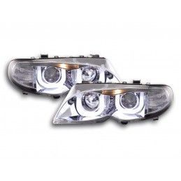 Phares Angel Eyes BMW 3er E46 Limo / Touring 02-05 chrome, Eclairage Bmw