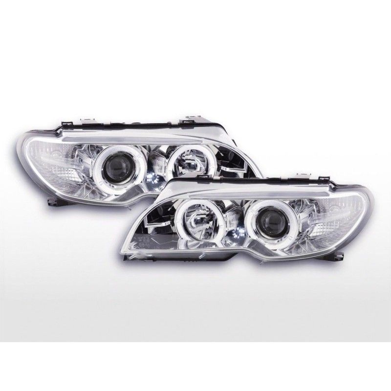 Phares pour BMW Série 3 E46 Coupé / Cabrio 03-05 chrome, Eclairage Bmw