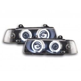 Phares Angel Eyes CCFL BMW Série 3 E36 Limo 92-98 noir, Serie 3 E36 Berline/Compact