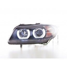 Phare avant Xenon Daylight LED DRL look BMW Série 3 E90 / E91 05-08 noir, Nouveaux produits fk