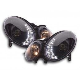 Phare Daylight LED DRL look Mercedes Classe E 211 02-06 noir, Nouveaux produits fk