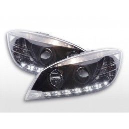 Phare Daylight LED DRL look Mercedes Classe C type W204 07-10 noir, Eclairage Mercedes