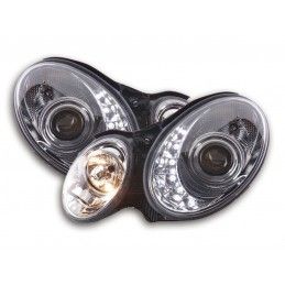 Phare Daylight LED DRL look Mercedes Classe E type W211 02-06 chrome, Eclairage Mercedes