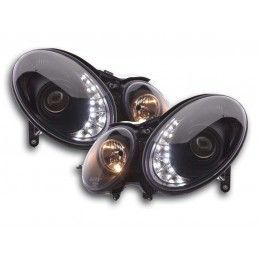 Phare Daylight LED DRL look Mercedes Classe E type W211 02-06 noir, Nouveaux produits fk