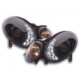 Phare Daylight LED DRL look Mercedes Classe E type W211 02-06 noir, Nouveaux produits fk