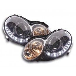 Phare Daylight LED DRL look Mercedes CLK type W209 04-09 chrome, Eclairage Mercedes
