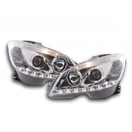 Phare Daylight LED DRL look Mercedes Classe C W204 07-10 chrome, Nouveaux produits fk