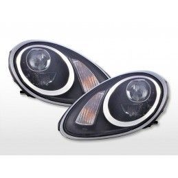 Phare avant Xenon Daylight LED DRL look Porsche Boxster (987) 04-08 noir, Nouveaux produits fk