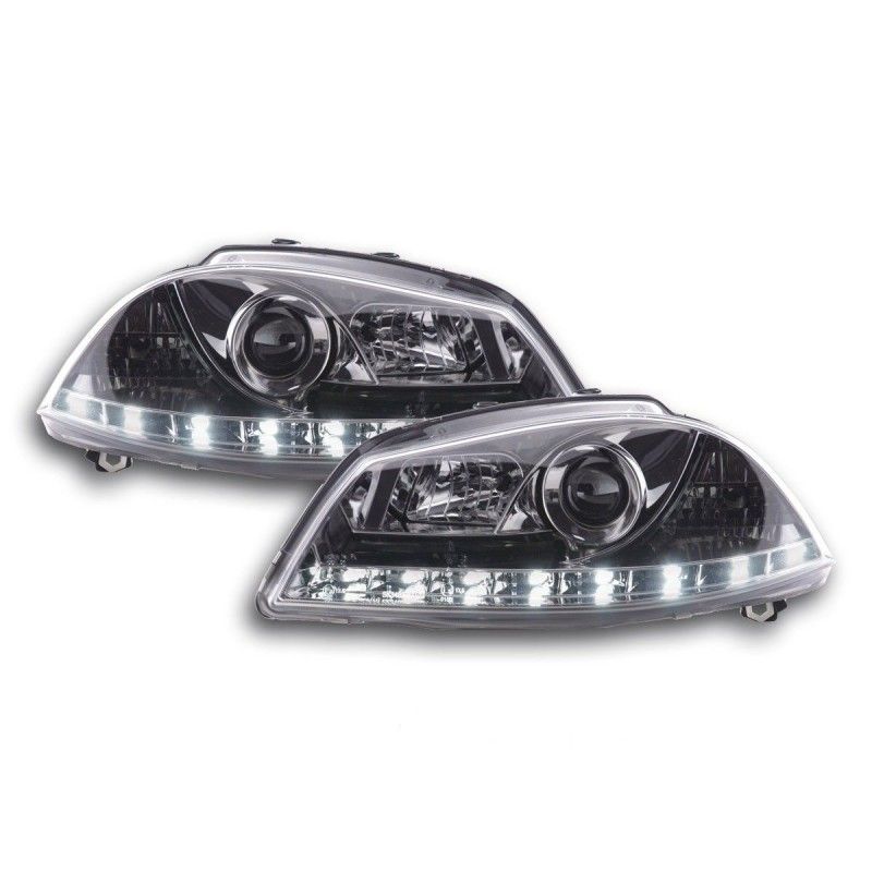 Phares Daylight LED Feux de jour LED Seat Ibiza 3 6L 02-08 chrome, Eclairage Seat