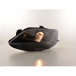 Phare Daylight LED DRL look Seat Ibiza 6J à partir de 2012 noir, Eclairage Seat