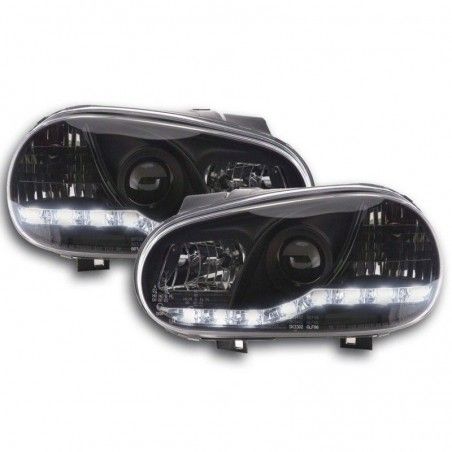 Phare Daylight LED feux de jour VW Golf 4 97-03 noir, Eclairage Volkswagen
