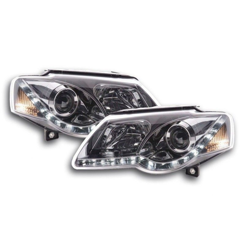 Phare Daylight LED feux de jour VW Passat B6 3C chrome, Eclairage Volkswagen