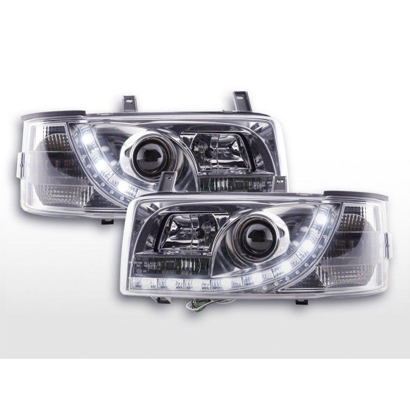 Phares Daylight LED feux de jour VW Bus T4 90-96 chrome, Eclairage Volkswagen