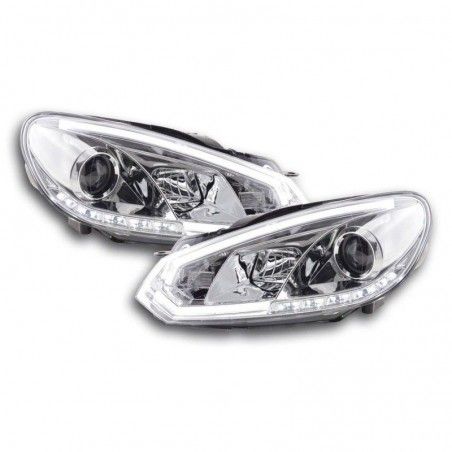 Phares Daylight LED feux de jour VW Golf 6 08-12 chrome, Eclairage Volkswagen