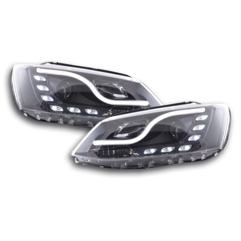 Phares Daylight LED feux de jour VW Jetta 6 11- noir, Eclairage Volkswagen