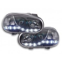 Phare Daylight LED look DRL VW Golf 4 type 1J 98-03 noir pour conduite à droite, Nouveaux produits fk