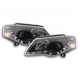 Phare Daylight LED look DRL VW Passat type 3C 05- noir pour conduite à droite, Nouveaux produits fk