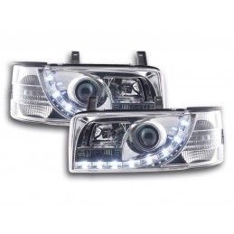 Phare Daylight LED look DRL VW Bus type T4 90-96 chromé pour conduite à droite, Eclairage Volkswagen