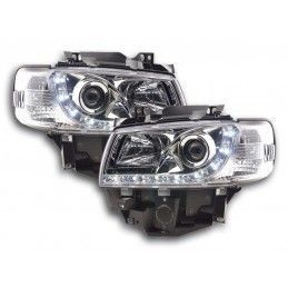 Phare Daylight LED look DRL Bus VW type T4 96-03 chromé pour conduite à droite, Eclairage Volkswagen