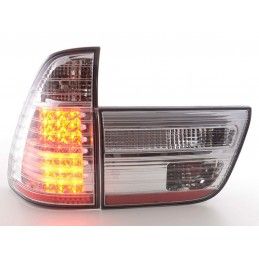 Feux arrières LED BMW X5 E53 98-02 chrome, Eclairage Bmw