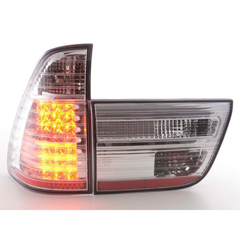 Feux arrières LED BMW X5 E53 98-02 chrome, Eclairage Bmw