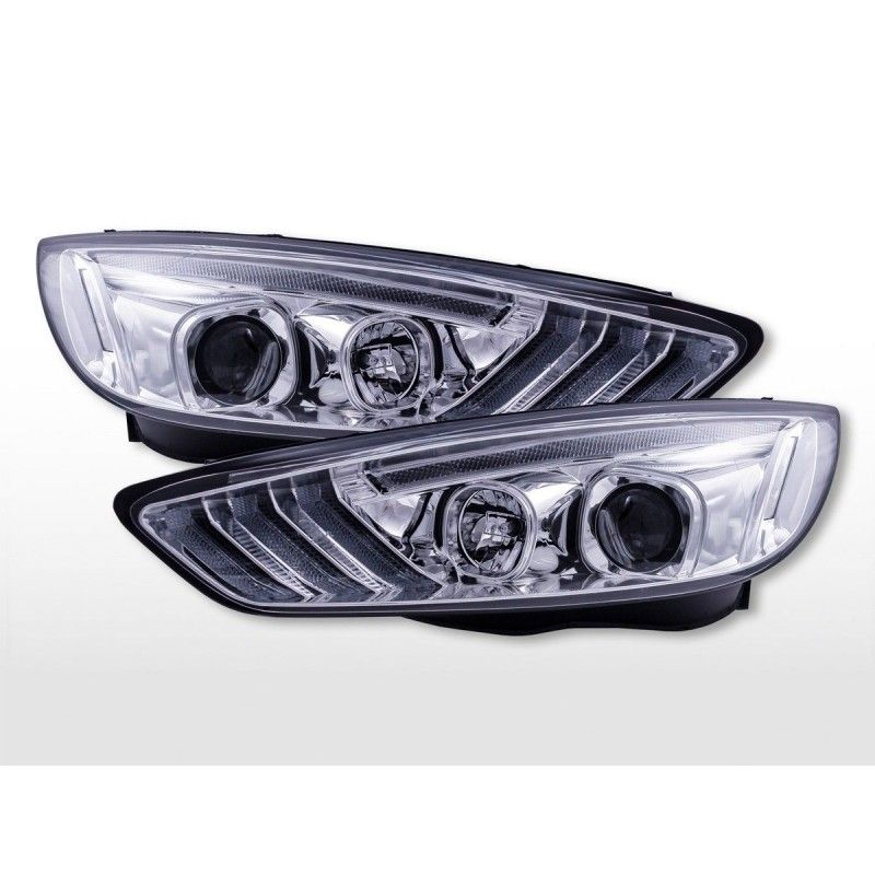 Phares diurnes avec feux diurnes à LED Ford Focus (C346) 2015-2018 chromé, Eclairage Ford Phares diurnes avec feux diurnes à LED Ford Focus (C346) 2015-2018 chromé, Eclairage Ford