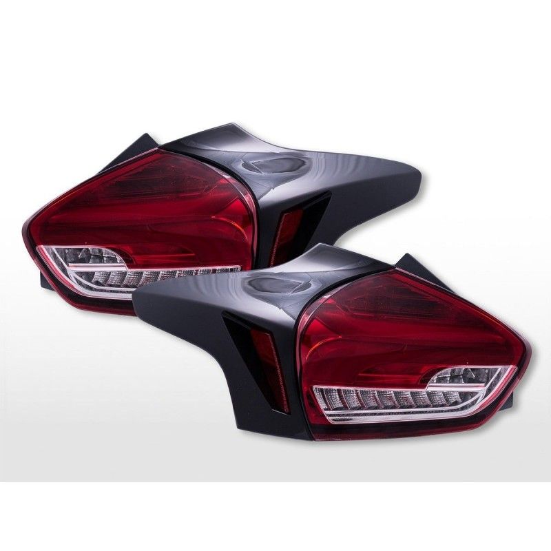 Feux arrière LED Ford Focus (C346) 2015-2018 rouge/clair, Eclairage Ford