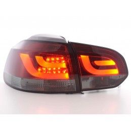 Kit feux arrières LED VW Golf 6 type 1K 2008-2012 rouge / noir, Eclairage Volkswagen