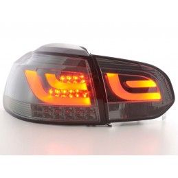 Kit feux arrières LED VW Golf 6 type 1K 2008-2012 noir avec clignotants LED, Eclairage Volkswagen