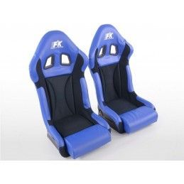 Sièges sport FK Sièges baquets complets pour voiture Set Race 1 avec housse en fibre de verre brillante, Nouveaux produits fk