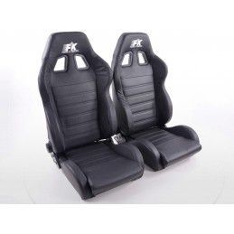 Sièges sport FK Sièges demi-coque auto Set Race 4 en cuir véritable au look sport automobile, Nouveaux produits fk