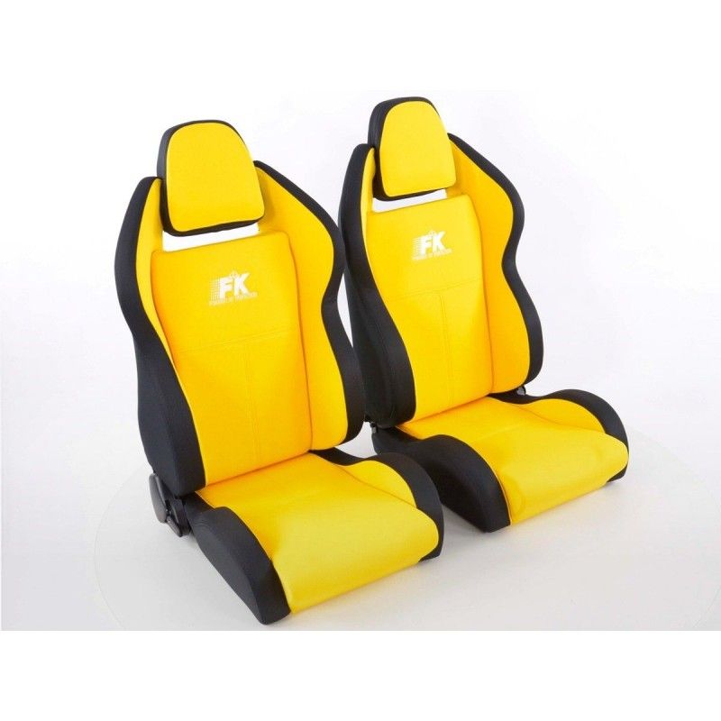 Sièges sport FK Sièges auto demi-coque Set Race 5 au look sport automobile, Sièges