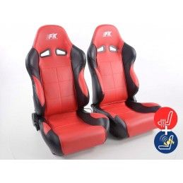 Sièges sport FK Sièges auto demi-coque Set Comfort avec siège chauffant + fonction massage, Sièges