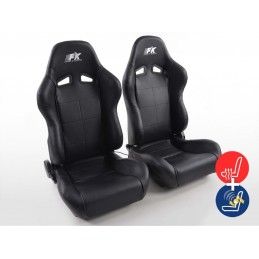 Sièges sport FK Sièges auto demi-coque Set Comfort avec siège chauffant + fonction massage, Sièges