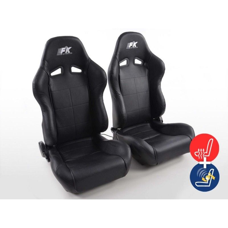 Sièges sport FK Sièges auto demi-coque Set Comfort avec siège chauffant + fonction massage, Sièges